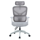 ΚΑΡΕΚΛΑ ΓΡΑΦΕΙΟΥ APEX HM1227.02 ΛΕΥΚΟ PP--ΑΝΟΙΧΤΟ ΓΚΡΙ MESH 70x66x113-130Υεκ