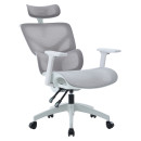 ΚΑΡΕΚΛΑ ΓΡΑΦΕΙΟΥ APEX HM1227.02 ΛΕΥΚΟ PP--ΑΝΟΙΧΤΟ ΓΚΡΙ MESH 70x66x113-130Υεκ