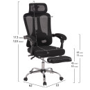 ΚΑΡΕΚΛΑ ΓΡΑΦΕΙΟΥ BARNET HM18258.01 ΜΑΥΡΟ MESH-ΜΑΥΡΟΣ ΣΚΕΛΕΤΟΣ NYLON 61x62x123Υ