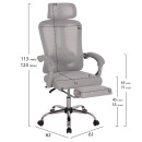 ΚΑΡΕΚΛΑ ΓΡΑΦΕΙΟΥ BARNET HM18258.02 ΓΚΡΙ MESH-ΓΚΡΙ ΣΚΕΛΕΤΟΣ NYLON 61x62x123Υ