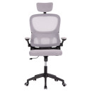 ΚΑΡΕΚΛΑ ΓΡΑΦΕΙΟΥ BASTON HM18236.02 ΓΚΡΙ MESH & ΜΑΥΡΟ PP ΣΚΕΛΕΤΟΣ 64x60x127Υεκ.