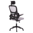 ΚΑΡΕΚΛΑ ΓΡΑΦΕΙΟΥ BASTON HM18236.02 ΓΚΡΙ MESH & ΜΑΥΡΟ PP ΣΚΕΛΕΤΟΣ 64x60x127Υεκ.