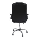 ΚΑΡΕΚΛΑ ΓΡΑΦΕΙΟΥ CANAN HM1201 ΜΑΥΡO PVC-ΒΑΣΗ ΧΡΩΜΙΟΥ 66x61x105Υεκ.