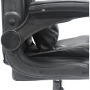 ΚΑΡΕΚΛΑ ΓΡΑΦΕΙΟΥ CANAN HM1201 ΜΑΥΡO PVC-ΒΑΣΗ ΧΡΩΜΙΟΥ 66x61x105Υεκ.