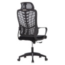 ΚΑΡΕΚΛΑ ΓΡΑΦΕΙΟΥ ELVAR HM1219.01 ΜΑΥΡO MESH--ΒΑΣΗ ΠΟΛΥΠΡΟΠΥΛΕΝΙΟΥ 63x56x125Υεκ