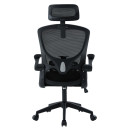 ΚΑΡΕΚΛΑ ΓΡΑΦΕΙΟΥ FLOATER HM1230.01 ΜΑΥΡO MESH & PP 62x62x115-125Υεκ