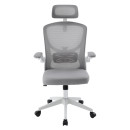 ΚΑΡΕΚΛΑ ΓΡΑΦΕΙΟΥ FLOATER HM1230.02 ΛΕΥΚΟ PP--ΑΝΟΙΧΤΟ ΓΚΡΙ MESH 62x62x115-125Υεκ