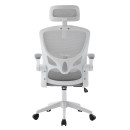 ΚΑΡΕΚΛΑ ΓΡΑΦΕΙΟΥ FLOATER HM1230.02 ΛΕΥΚΟ PP--ΑΝΟΙΧΤΟ ΓΚΡΙ MESH 62x62x115-125Υεκ