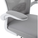 ΚΑΡΕΚΛΑ ΓΡΑΦΕΙΟΥ FLOATER HM1230.02 ΛΕΥΚΟ PP--ΑΝΟΙΧΤΟ ΓΚΡΙ MESH 62x62x115-125Υεκ