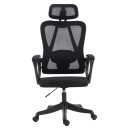 ΚΑΡΕΚΛΑ ΓΡΑΦΕΙΟΥ FRANTIC HM1224.01 ΜΑΥΡO MESH & ΠΟΛΥΠΡΟΠΥΛΕΝΙΟ 60x66x130Υεκ