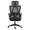 ΚΑΡΕΚΛΑ ΓΡΑΦΕΙΟΥ FRANTIC HM1224.01 ΜΑΥΡO MESH & ΠΟΛΥΠΡΟΠΥΛΕΝΙΟ 60x66x130Υεκ