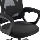 ΚΑΡΕΚΛΑ ΓΡΑΦΕΙΟΥ FRANTIC HM1224.01 ΜΑΥΡO MESH & ΠΟΛΥΠΡΟΠΥΛΕΝΙΟ 60x66x130Υεκ