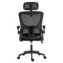 ΚΑΡΕΚΛΑ ΓΡΑΦΕΙΟΥ KESI HM1222.01 ΜΑΥΡO MESH & PP 61x62x125Υεκ.