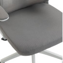 ΚΑΡΕΚΛΑ ΓΡΑΦΕΙΟΥ KESI HM1222.02 ΑΝΟΙΧΤΟ ΓΚΡΙ MESH--ΛΕΥΚΟ PP 52x50x122Υεκ.