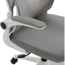 ΚΑΡΕΚΛΑ ΓΡΑΦΕΙΟΥ KESI HM1222.02 ΑΝΟΙΧΤΟ ΓΚΡΙ MESH--ΛΕΥΚΟ PP 52x50x122Υεκ.