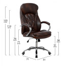 ΚΑΡΕΚΛΑ ΓΡΑΦΕΙΟΥ LANISHA HM1099.09 PU ΣΕ ΚΑΦΕ 65x73x125Υεκ