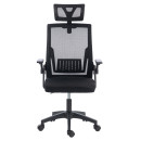 ΚΑΡΕΚΛΑ ΓΡΑΦΕΙΟΥ MATRON HM1226.01 ΜΑΥΡO PP & MESH ΥΦΑΣΜΑ 47x47x128Υεκ