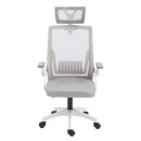 ΚΑΡΕΚΛΑ ΓΡΑΦΕΙΟΥ MATRON HM1226.02 ΛΕΥΚΟ PP--ΑΝΟΙΧΤΟ ΓΚΡΙ MESH 59x55x115Υεκ