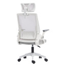 ΚΑΡΕΚΛΑ ΓΡΑΦΕΙΟΥ MATRON HM1226.02 ΛΕΥΚΟ PP--ΑΝΟΙΧΤΟ ΓΚΡΙ MESH 59x55x115Υεκ