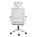 ΚΑΡΕΚΛΑ ΓΡΑΦΕΙΟΥ MATRON HM1226.02 ΛΕΥΚΟ PP--ΑΝΟΙΧΤΟ ΓΚΡΙ MESH 59x55x115Υεκ