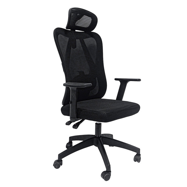 ΚΑΡΕΚΛΑ ΓΡΑΦΕΙΟΥ MEXER HM1195.01 ΜΑΥΡΟ MESH-PP ΒΑΣΗ 68x70x136Υεκ.