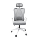 ΚΑΡΕΚΛΑ ΓΡΑΦΕΙΟΥ MEXER HM1195.02 ΓΚΡΙ MESH-PP ΒΑΣΗ-ΣΚΕΛΕΤΟΣ ΛΕΥΚΟΣ 68x70x136Υεκ.