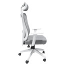 ΚΑΡΕΚΛΑ ΓΡΑΦΕΙΟΥ MEXER HM1195.02 ΓΚΡΙ MESH-PP ΒΑΣΗ-ΣΚΕΛΕΤΟΣ ΛΕΥΚΟΣ 68x70x136Υεκ.