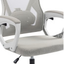 ΚΑΡΕΚΛΑ ΓΡΑΦΕΙΟΥ SALAS HM1223.02 P.P. ΛΕΥΚΟ-ΓΚΡΙ MESH ΥΦΑΣΜΑ 57x71x110-120Υεκ