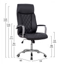 ΚΑΡΕΚΛΑ ΓΡΑΦΕΙΟΥ SHAILA HM1104.01 ΣΕ ΧΡΩΜΑ ΜΑΥΡΟ 64x68x116-123Υεκ.