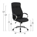 ΚΑΡΕΚΛΑ ΓΡΑΦΕΙΟΥ SHALY HM1098.01 PU ΣΕ ΜΑΥΡΟ 62x80x125Υεκ