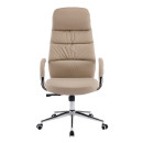 ΚΑΡΕΚΛΑ ΓΡΑΦΕΙΟΥ TEETER HM18355.02 ΜΠΕΖ PU ΔΕΡΜΑ--ΒΑΣΗ ΧΡΩΜΙΟΥ 67x66x121Υεκ