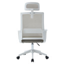 ΚΑΡΕΚΛΑ ΓΡΑΦΕΙΟΥ VELOCITY HM1229.02 ΛΕΥΚΟ PP--ΑΝΟΙΧΤΟ ΓΚΡΙ MESH 60x62x123Υεκ