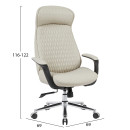 ΚΑΡΕΚΛΑ ΓΡΑΦΕΙΟΥ VELUM HM1233.02 ΜΠΕΖ PU--ΒΑΣΗ ΧΡΩΜΙΟΥ 71x69x116-122Υεκ.
