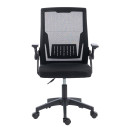 ΚΑΡΕΚΛΑ ΓΡΑΦΕΙΟΥ ZENITH HM1225.01 PP & MESH ΥΦΑΣΜΑ--ΜΑΥΡΟ 58x55x100Υεκ