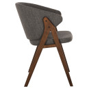ΚΑΡΕΚΛΑ HANA HM9746.02 RUBBERWOOD ΣΕ ΚΑΡΥΔΙ ΧΡΩΜΑ-ΓΚΡΙ ΥΦΑΣΜΑ 55x60x84Yεκ. 2τμχ