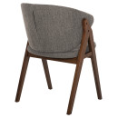 ΚΑΡΕΚΛΑ HANA HM9746.02 RUBBERWOOD ΣΕ ΚΑΡΥΔΙ ΧΡΩΜΑ-ΓΚΡΙ ΥΦΑΣΜΑ 55x60x84Yεκ. 2τμχ