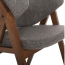 ΚΑΡΕΚΛΑ HANA HM9746.02 RUBBERWOOD ΣΕ ΚΑΡΥΔΙ ΧΡΩΜΑ-ΓΚΡΙ ΥΦΑΣΜΑ 55x60x84Yεκ. 2τμχ