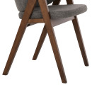 ΚΑΡΕΚΛΑ HANA HM9746.02 RUBBERWOOD ΣΕ ΚΑΡΥΔΙ ΧΡΩΜΑ-ΓΚΡΙ ΥΦΑΣΜΑ 55x60x84Yεκ. 2τμχ