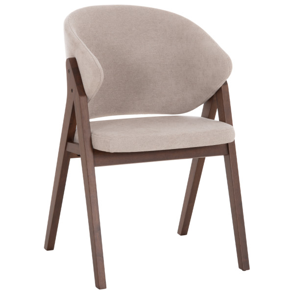 ΚΑΡΕΚΛΑ HANA HM9746.11 RUBBERWOOD ΣΕ ΜΑΥΡΟ ΧΡΩΜΑ-ΓΚΡΙ ΥΦΑΣΜΑ 55,5x60x85Yεκ. 2τμχ