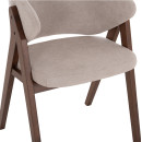 ΚΑΡΕΚΛΑ HANA HM9746.11 RUBBERWOOD ΣΕ ΜΑΥΡΟ ΧΡΩΜΑ-ΓΚΡΙ ΥΦΑΣΜΑ 55,5x60x85Yεκ. 2τμχ