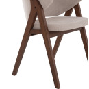 ΚΑΡΕΚΛΑ HANA HM9746.11 RUBBERWOOD ΣΕ ΜΑΥΡΟ ΧΡΩΜΑ-ΓΚΡΙ ΥΦΑΣΜΑ 55,5x60x85Yεκ. 2τμχ