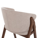ΚΑΡΕΚΛΑ HANA HM9746.11 RUBBERWOOD ΣΕ ΜΑΥΡΟ ΧΡΩΜΑ-ΓΚΡΙ ΥΦΑΣΜΑ 55,5x60x85Yεκ. 2τμχ