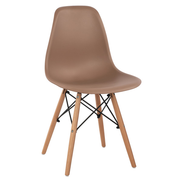 ΚΑΡΕΚΛΑ TWIST HM8460.25 ΜΕ ΞΥΛΙΝΑ ΠΟΔΙΑ ΚΑΙ ΚΑΘΙΣΜΑ PP-ΚΑΠΟΥΤΣΙΝΟ 46x50x82Υεκ. 4τμχ