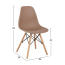 ΚΑΡΕΚΛΑ TWIST HM8460.25 ΜΕ ΞΥΛΙΝΑ ΠΟΔΙΑ ΚΑΙ ΚΑΘΙΣΜΑ PP-ΚΑΠΟΥΤΣΙΝΟ 46x50x82Υεκ. 4τμχ