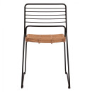 ΚΑΡΕΚΛΑ ΜΕΤΑΛΛΙΚΗ ALLEGRA HM5694 ΜΕ WICKER ΜΠΕΖ 51x54x83Υ εκ.
