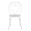 ΚΑΡΕΚΛΑ ΜΕΤΑΛΛΙΚΗ AMORE ΛΕΥΚΗ 42x48x90 εκ. HM5007.12