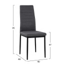 ΚΑΡΕΚΛΑ ΜΕΤΑΛΛΙΚΗ LADY HM0037.20 ΓΚΡΙ ΥΦΑΣΜΑ ΜΕΤΑΛΛΙΚΟ ΣΚΕΛΕΤΟ K/D 40x48x95 4τμχ