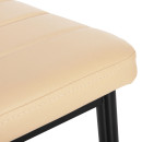 ΚΑΡΕΚΛΑ ΤΡΑΠΕΖΑΡΙΑΣ LADY HM0037.25 ΑΝΟΙΧΤΟ ΚΡΕΜ PU ΣΚΕΛΕΤΟΣ ΜΑΥΡΟΣ ΜΕΤΑΛ. (K/D) 42x44x95Υεκ 4τμχ