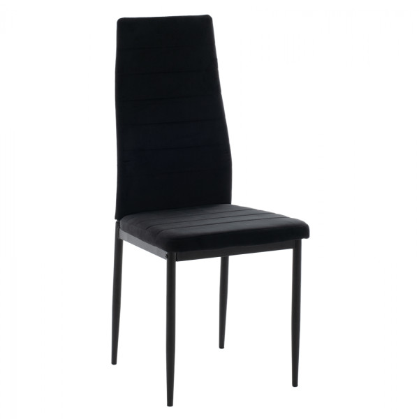 ΚΑΡΕΚΛΑ ΜΕΤΑΛΛΙΚΗ LADY HM0037.34 ΜΑΥΡΟ ΒΕΛΟΥΔΟ ME ΜΕΤΑΛΛΙΚΟ ΣΚΕΛΕΤΟ K/D 4τμχ