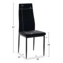 ΚΑΡΕΚΛΑ ΜΕΤΑΛΛΙΚΗ LADY HM0037.34 ΜΑΥΡΟ ΒΕΛΟΥΔΟ ME ΜΕΤΑΛΛΙΚΟ ΣΚΕΛΕΤΟ K/D 4τμχ